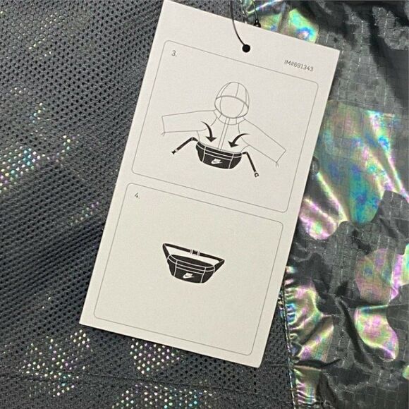 NIKE SPORTSWEAR GIRLS' S HIP PACK-IT PACKABLE JACKET Leopard Animal Print Logo - Picture 4 of 10